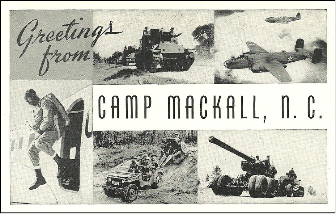 Camp Mackall postcard